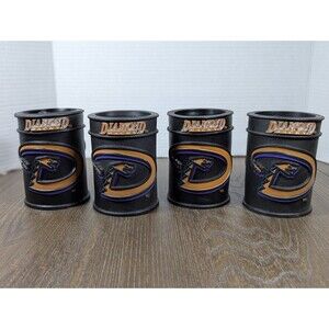 RARE VTG MLB Arizona Diamondbacks Koozies Can Holders Black 3D Design LOT OF 4
